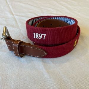 PETER MILLAR Needlepoint Golf Leather Atlantic City Country Club Belt Size 36⛳️